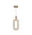 Pendente LED 10×24CM 5W 500LM 3000K Bivolt Metal Dourado e Cristal com Cabo de 2M - Imagem 1