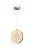 Pendente de Cristal Dourado 20cm 5W 3000K Bivolt com Cabo de 1,5m - Imagem 1