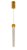 Pendente de Metal Dourado e Cristal 5W 3000K Bivolt com Cabo de 1,5m 3,5×50CM - Imagem 1
