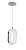 Pendente LED 8W 600LM 3000K Bivolt Metal Cromado e Plástico com Cabo de 1,5M - Imagem 1