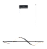 Pendente LED 120CM 30W 2100LM 3000K Bivolt Alumínio Preto e Silicone com Cabo de 2M - Imagem 1
