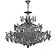 Lustre Pendente de Cristal 80x65cm com 9 Lâmpadas E14 em Metal Cromado - Imagem 1