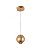 Pendente LED 10cm 7W 3000K 7000LM Bivolt Metal e Vidro Dourado - Imagem 1