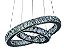 Pendente de Cristal com Controle Remoto 66W 3000K 4000K 6000K Bivolt Metal Cromado - Imagem 1