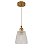 Pendente de Metal Bronze e Vidro Transparente E27 13×12cm com Cabo de 1,3m - Imagem 1