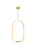 Pendente de Metal Bronze e Vidro Branco E27 26x50cm - Imagem 1
