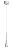 Pendente LED 5×28CM 6W 3000K 300LM Bivolt Metal Branco e Acrílico com Cabo de 1,5M - Imagem 1