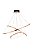 Pendente LED 3 Anéis Inox Rose e Silicone 55W 3000K Bivolt com Cabo de 2M - Imagem 1