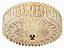 Plafon Redondo de Sobrepor 50×22CM para 9 Lâmpadas E14 em Metal Dourado e Cristal - Imagem 1