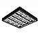Luminaria comercial 4x9w sobrepor com aletas cor preta - Imagem 1