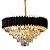 Lustre Pendente Redondo Ø75x44cm Metal Preto e Cristal Transparente com 15 Lâmpadas E14 - Imagem 1