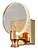Arandela de Parede LED 6W 3000K Bivolt Metal Dourado e Cristal - Imagem 1
