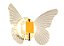 Arandela Mini Borboleta 6W 3000K Bivolt Metal Dourado e Acrílico - Imagem 1