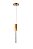 Pendente de Teto LED 5W 3000K Bivolt Metal Dourado e Cristal com Cabo de 1,5m - Imagem 1