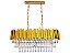 Pendente de Metal Dourado e Cristal Transparente para 8 Lâmpadas E14 - Imagem 1