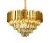 Pendente de Teto de Cristal 9 Lâmpadas E14 Metal Dourado e Cristal Transparente - Imagem 1