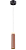 Pendente LED Cilíndrico 7W 3000K Bivolt Metal Bronze e Acrílico com Cabo de 2m - Imagem 1