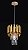 Pendente de Metal Dourado e Cristal Transparente E14 20x26cm com Cabo de 1m - Imagem 1