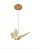 Pendente Mini Borboleta 24×18cm 8W 800lm 3000K Bivolt Metal Dourado e Acrílico com Cabo de 2m - Imagem 1