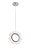 Pendente LED Ø20cm 6W 450lm 3000K Bivolt Metal Cromado e Acrílico com Cabo de 2m - Imagem 1