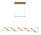 Pendente LED 38W 2850lm 3000K Bivolt Metal Dourado e Silicone com Cabo de 1,5m - Imagem 1