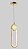 Pendente LED 17W 3000K Bivolt Metal Dourado e Cristal com Cabo de 2M - Imagem 1