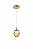 Pendente LED 10x15CM 5W 3000K 250LM Bivolt Metal Dourado e Cristal com Cabo de 2M - Imagem 1