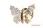 Arandela Mini Borboleta 20×14CM 8W 800LM 3000K Bivolt Metal Dourado e Acrílico com Cabo de 2M - Imagem 1