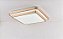 Plafon LED Quadrado 120W 9000LM 3 Temperaturas Bivolt Metal Dourado e Acrílico 49x49x8,5cm - Imagem 1