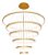 Pendente LED Anéis Concêntricos 264W 3000K 18480LM Bivolt Alumínio Dourado e Silicone - Imagem 1