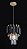 Pendente de Metal Preto e Cristal Transparente E14 20x26CM com Cabo de 1M - Imagem 1