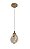 Pendente de Cristal Nuvem 13CM 5W 3000K Bivolt Metal Dourado com Cabo de 2M - Imagem 1