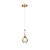 Pendente de Cristal Dourado 10x20cm 5W 3000K Bivolt com Cabo de 1,5m - Imagem 1