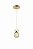 Pendente de Metal Dourado e Cristal 5W 3000K Bivolt com Cabo de 2m - Imagem 1