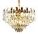 Pendente de Metal Dourado e Cristal Transparente com 11 Lâmpadas E14 55x36cm - Imagem 1