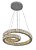 Pendente LED Redondo Ø50CM 72W 3000K 4000K 6000K 3400LM com Controle Remoto Bivolt em Metal Cromado e Cristal com Cabo de 1M - Imagem 1