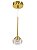 Pendente de Metal Dourado e Cristal 5W 3500K Bivolt com Cabo de 1,5m - Imagem 1