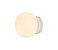 Arandela de Parede Redonda Ø18x12cm Metal Branco e Vidro Branco Fosco com Soquete G9 - Imagem 1