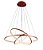 Pendente LED 3 Anéis 40cm 60cm 80cm 90W 3000K 9000LM Bivolt Alumínio Rosé e Silicone Cabo 2,5m - Imagem 1
