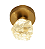 Arandela de Parede LED 5W 3000K 500LM Bivolt em Metal Bronze e Cristal 8,5×17CM - Imagem 1
