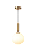 Pendente de Metal Bronze com Vidro Branco e Soquete E27 de 20cm com Cabo de 1,5m - Imagem 1