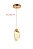Pendente de Metal Dourado e Cristal Transparente Ø11×19cm 5W 3000K 500LM Bivolt com Cabo de 2m - Imagem 1