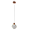 Pendente LED 13CM 5W 3000K Bivolt Metal e Cristal Rosê com Cabo de 1,5M - Imagem 1