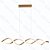 PENDENTE LED 15x103CM 56W 4200LM 3000K BIVOLT METAL DOURADO E SILICONE  CABO 1,5M - Imagem 1