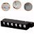 LUMINARIA LED PONTUAL FIXO MAGNETICA 6W PRETO BRANCO QUENTE - Imagem 1