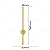 ARANDELA ONE WAY LUZ INDIRETA DOURADA 12W 60CM 6500k - Imagem 2