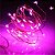 Cordão de Cobre 50 LEDs Fio de Fada 5 Metros Rosa Pilha - Uso Interno - Imagem 2