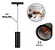 PENDENTE LED TRILHO MAGNETICO 6W PRETO - Imagem 4