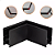 CONECTOR TRILHO L MAGNETICO PRETO - Imagem 1