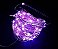 Kit com 1000 Fio de Fada Cordão Cobre 10 LED 1M Roxo Bateria - Imagem 1